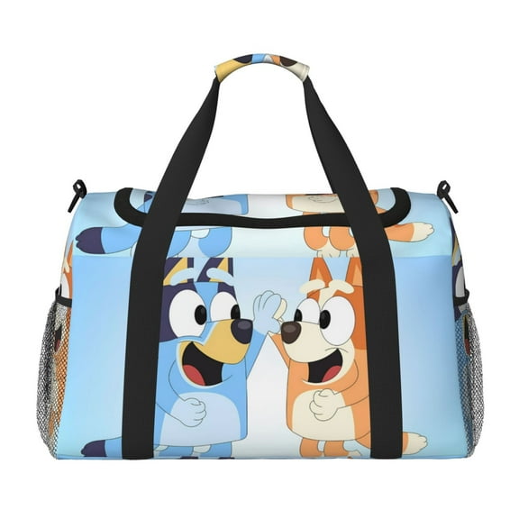 Johaoi Bluey Pattern Travel Duffle Bag,Gym Bag for Men Women Waterproof Weekender Bag Carry On Tote Bags for Travel, Gym, Weekend