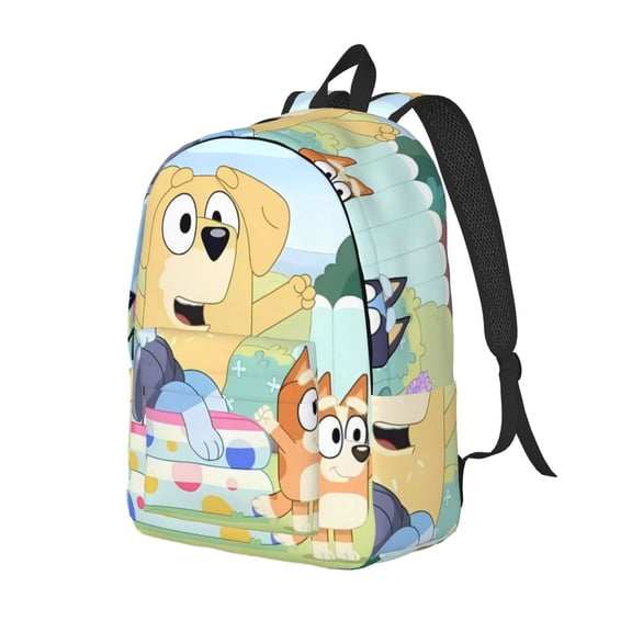 Johaoi Bluey for Canvas Laptop Backpack, Travel Laptop Backpack for Men Women Backpack Suitcase for Travel, Business Casual or College-Medium