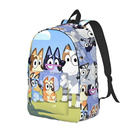 Johaoi Bluey for Canvas Laptop Backpack, Travel Laptop Backpack for Men Women Backpack Suitcase for Travel, Business Casual or College-Small