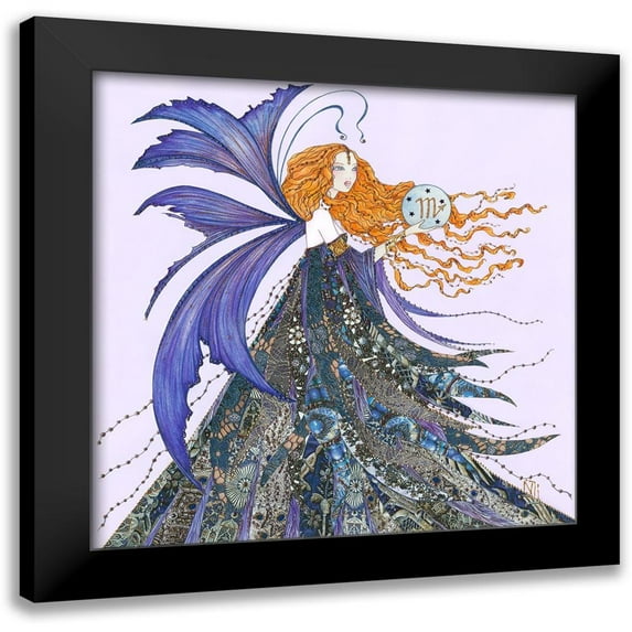 Johara 15x15 Black Modern Framed Museum Art Print Titled - Fee du Scorpion