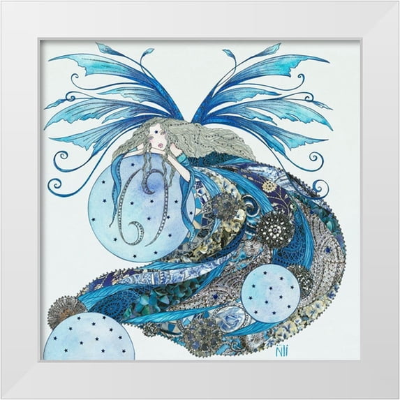 Johara 15x15 White Modern Wood Framed Museum Art Print Titled - Fee du Cancer