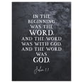 thumbnail image 1 of John 1:1 The Word Was God Christian Bible Verse Quote Scripture Typography Unframed Wall Art Print Poster Home Decor Premium, 1 of 4
