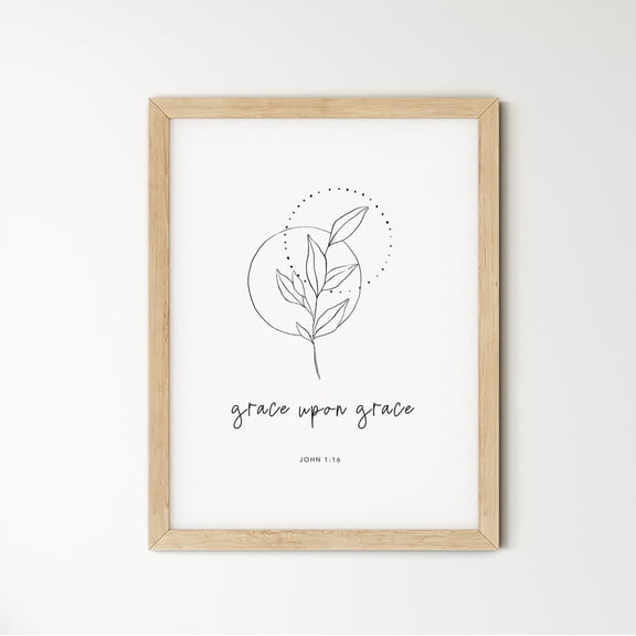John 1:16 Grace Upon Grace design 2 Unframed Paper Print