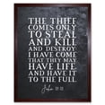 thumbnail image 1 of John 10:10 I have Come That They May Have Life Christian Bible Verse Quote Scripture Typography Art Print Framed Poster Wall Decor 12x16 inch, 1 of 5