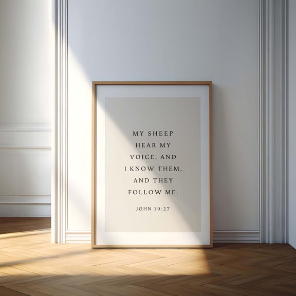 John 10 27 My Sheep Hear My Voice Scripture Art Unframed Paper Print