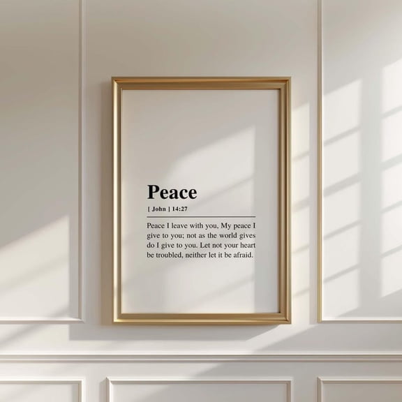John 14 27 My Peace I Give You Wall Art, Unframed Paper Print Size 8x12