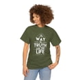 thumbnail image 1 of John 14:6 Bible Verse Short Sleeve Christian Tee Shirt, 1 of 6