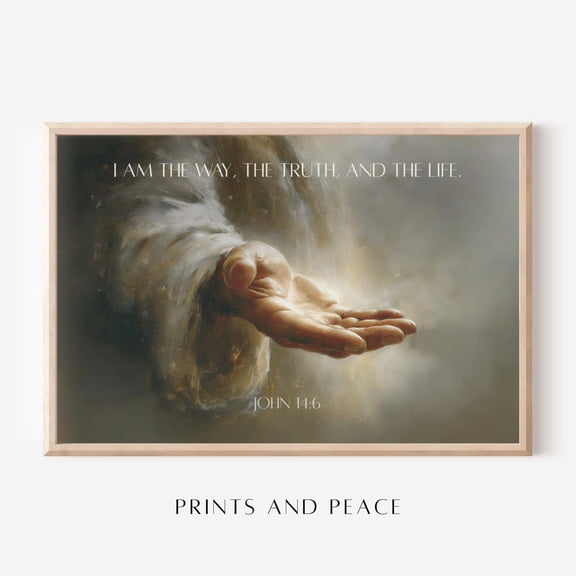 John 14:6 I Am The Way Print, Unframed Paper Poster 8x10in