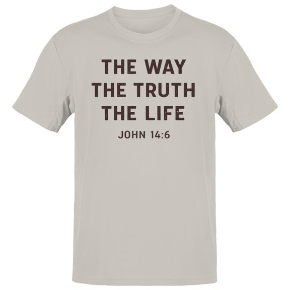 John 14:6 The Way, Truth, Life Men's Ice Grey T-shirt