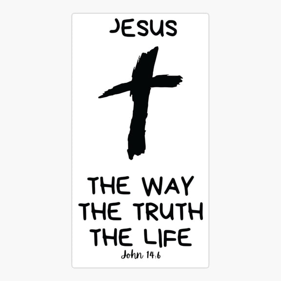 John 146 Bible verse Sticker