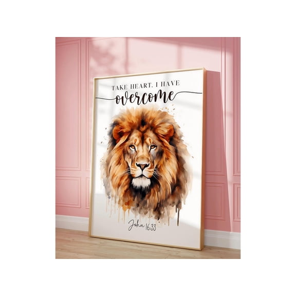 John 16 33 Bible Verse Wall Art Minimalist Scripture Home Decor Religious Art