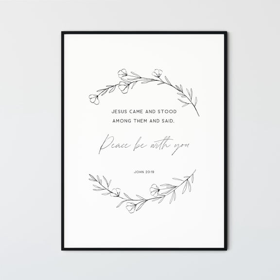 John 20:19 Peace Be With You Unframed Paper Print