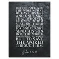 thumbnail image 1 of John 3:16-17 Eternal Life Sent His Son To Save The World Christian Bible Verse Quote Scripture Typography Unframed Wall Art Print Poster Home Decor Premium, 1 of 5
