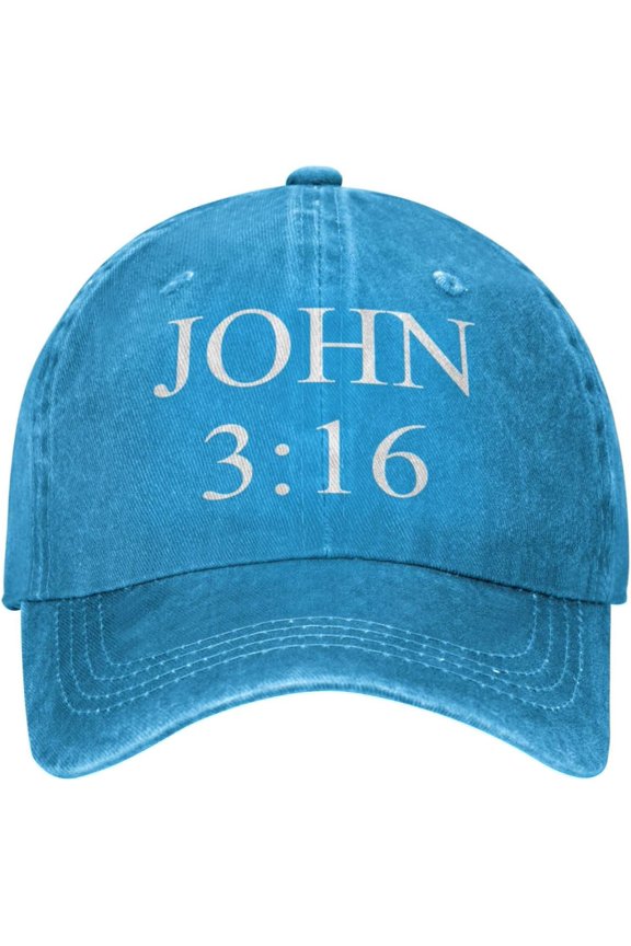John 3:16 Believer Cowboy Hat Men Vintage Baseball Cap Women Dad Hat Sun Hat Adjustable Trucker Hat Black