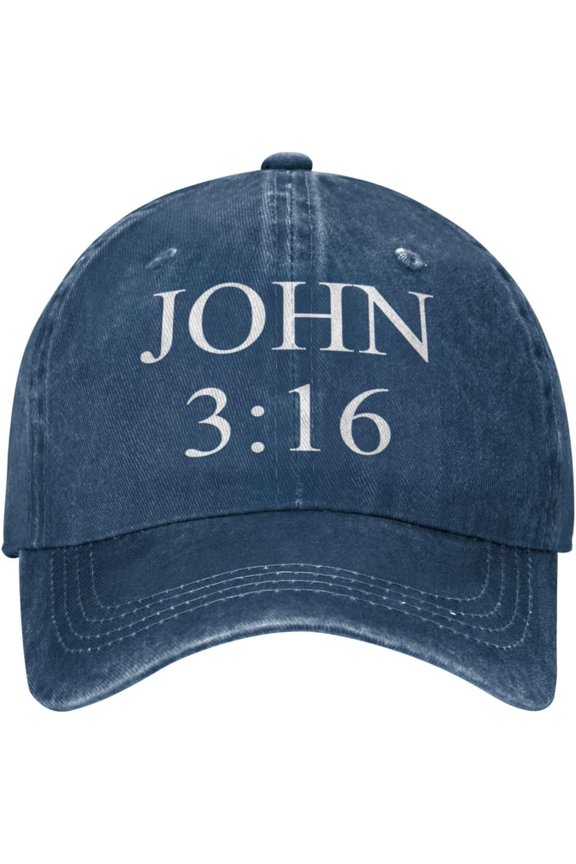 John 3:16 Believer Cowboy Hat Men Vintage Baseball Cap Women Dad Hat Sun Hat Adjustable Trucker Hat Black