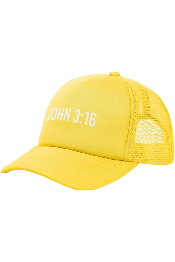 John 3:16 Believer,Jesus Trucker Hat Men Mesh Baseball Cap Cowboy Hat Women Sun Hat Dad Cap Fishing hat Black