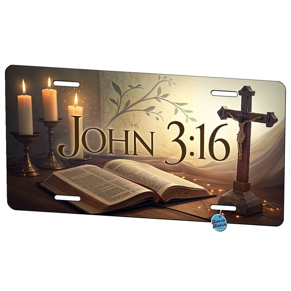 John 3-16 Bible Religious Verse Metal Novelty License Plate