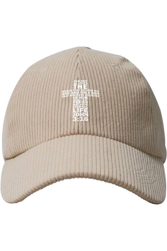 John 3:16 Bible Verse Christian Baseball Cap Summer Sun Hat Gift Women Cowboy Hat Trucker Hat Men Dad Hat Beige