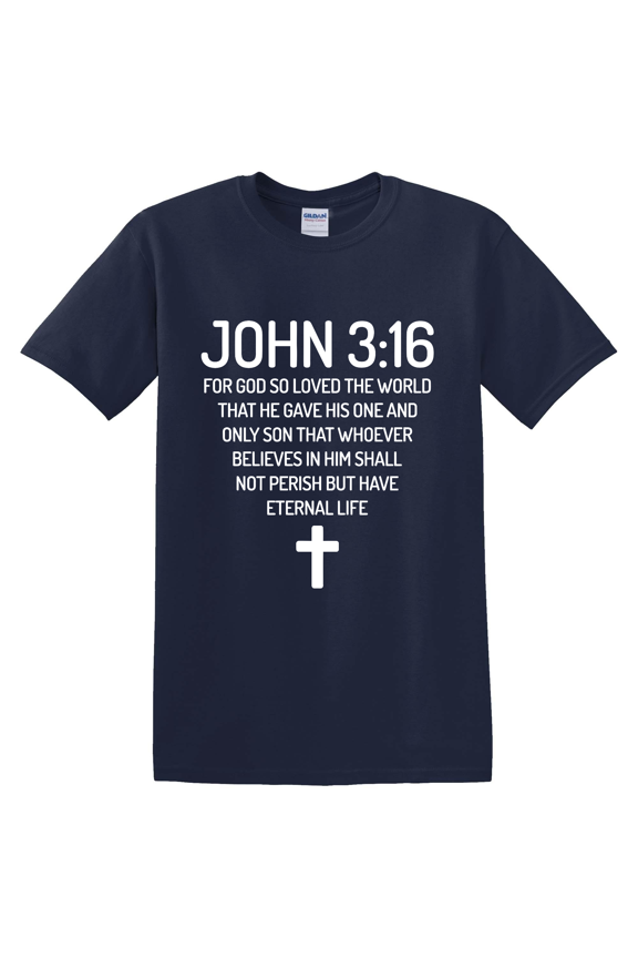 John 3 16 Bible Verse Inspirational Christian Faith T-Shirt