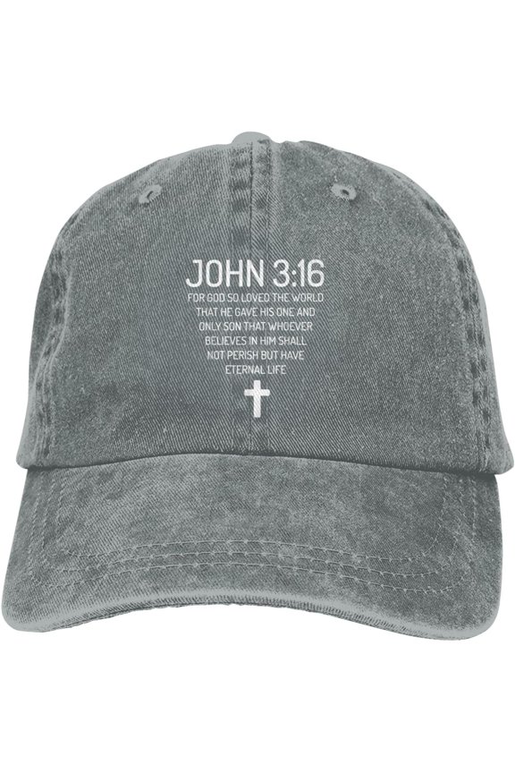 John 3:16 Bible-Verse-Scripture-Christian Gift Trucker Hats for Men Women Adjustable Baseball Hats Snapback Golf Hat
