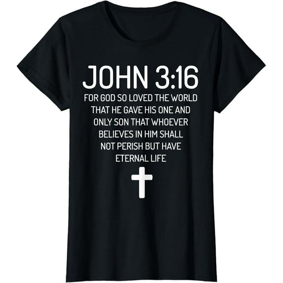 John 3:16 Bible Verse Scripture Christian T-Shirts