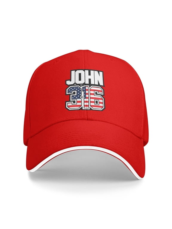John 3-16 Bible Verse Unisex Adult Baseball Caps Adjustable Casquette Dad Hat Sandwich Cap Outdoors Headwear
