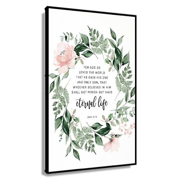 John 3 16, Bible Verse Wall Art Printable Scripture Print for Your Bedroom, Popular Scripture Poster Christian Decor Gift, for God So Loved