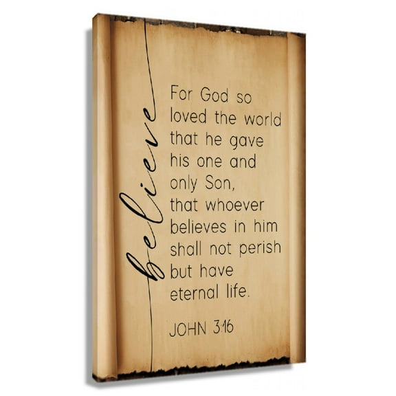 John 3 16 Bible Verse Wall Art Vintage Scripture Posters Poster Pictures Modern Home Canvas Colouring Print Artwork Vertical Wall Hanging
