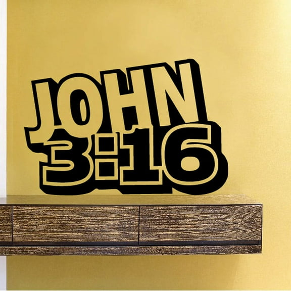 John 3:16 Bold Text Decal - 36 Inches