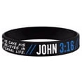 thumbnail image 1 of John 3:16 Bracelet Silicone Rubber Stretchable Wristband Christian Religious, 1 of 1