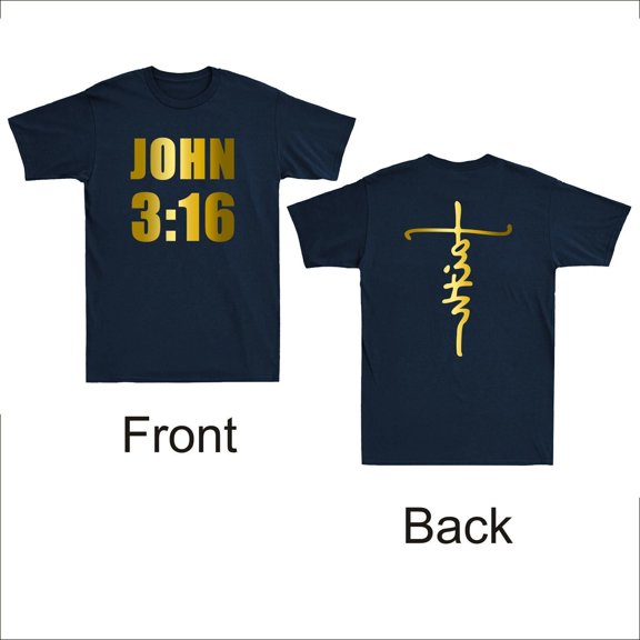 John 3:16 Christian Bible Verse Graphic T-Shirt