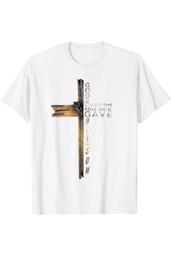 John 3:16 Christian Cross Bible T-Shirt