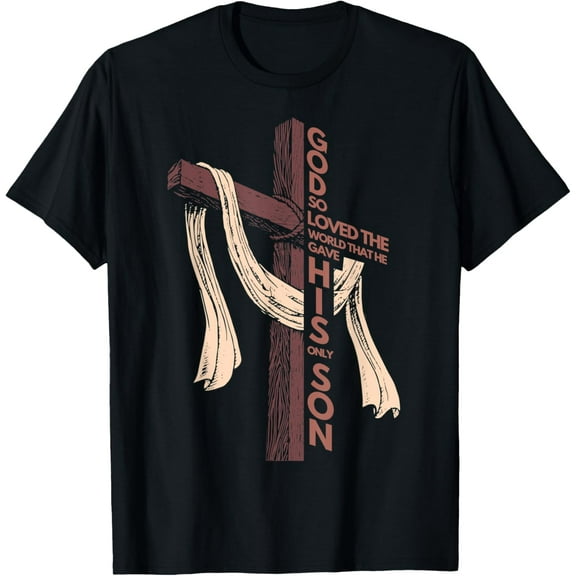 John 3:16 Christian Cross Bible T-Shirt