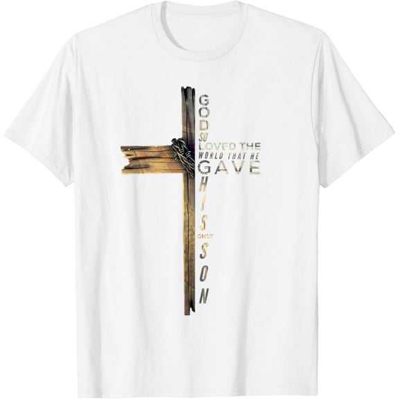John 3:16 Christian Cross Bible T-Shirt