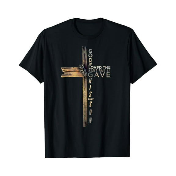 John 3:16 Christian Cross Shirt Bible T-Shirt T-Shirt