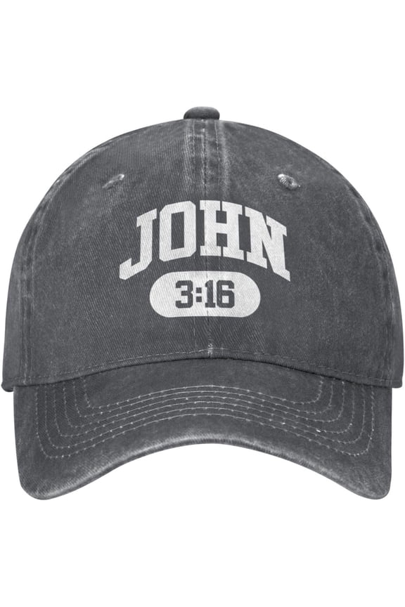 John 3:16 Christian Faith Believer Jesus Cowboy Hat Men Vintage Baseball Cap Summer Sun Hat Women Trucker Hat Black
