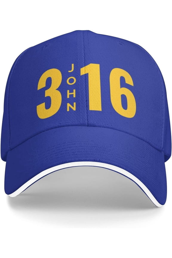 John 3:16 Christian Gifts Bible Gifts Dad Hat Unisex Baseball Cap for Men and Women Adjustable Dad Hat Trucker Hats Blue