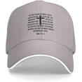 thumbnail image 1 of John 3:16 Christian Gifts Bible Verse Faith Religious Gift Gray Hat Men Women Baseball Cap Dad Hat Baseball Hats Cap, 1 of 9