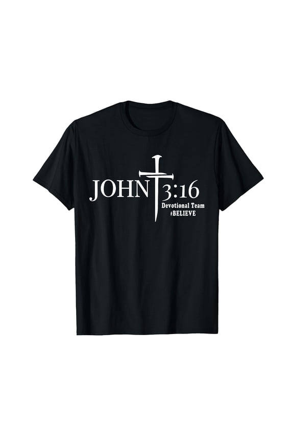 John 3 16 Devotional Team God Christian T-Shirt