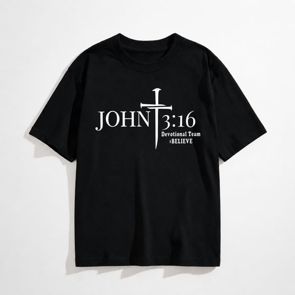 John 3 16 Devotional Team God Christian T-Shirt