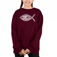 thumbnail image 1 of John 3:16 Fish Symbol - Girl's Word Art Crewneck Sweatshirt, 1 of 3