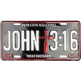 thumbnail image 1 of Hangtime John 3:16  6x12 inch Religious license plate, 1 of 1