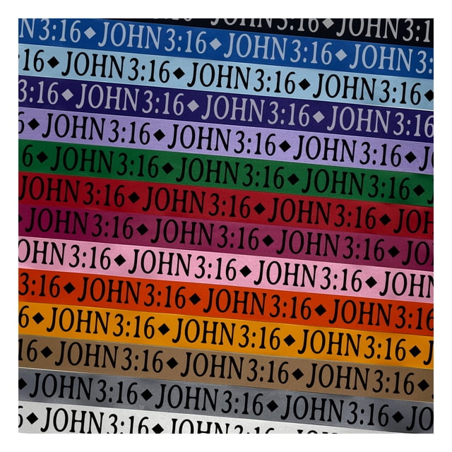 Scripture Verse Ribbon John 3 16 Inspirational Bible Verse Satin Ribbon for Gift Wrapping Bows ...