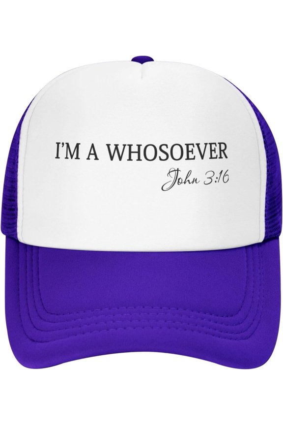 John 3:16 Modern Christian Snapback Trucker Hat Mens Mesh Baseball Caps I'm A Whosoever John 3:16 Humor Cap