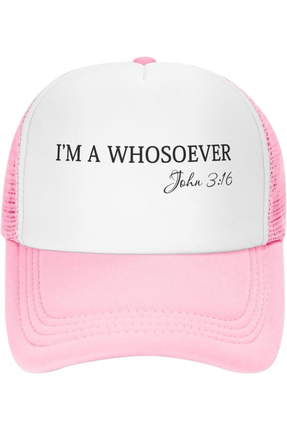 John 3:16 Modern Christian Snapback Trucker Hat Mens Mesh Baseball Caps I'm A Whosoever John 3:16 Humor Cap