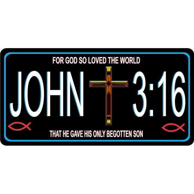 John 3:16 Photo License Plate - Walmart.com