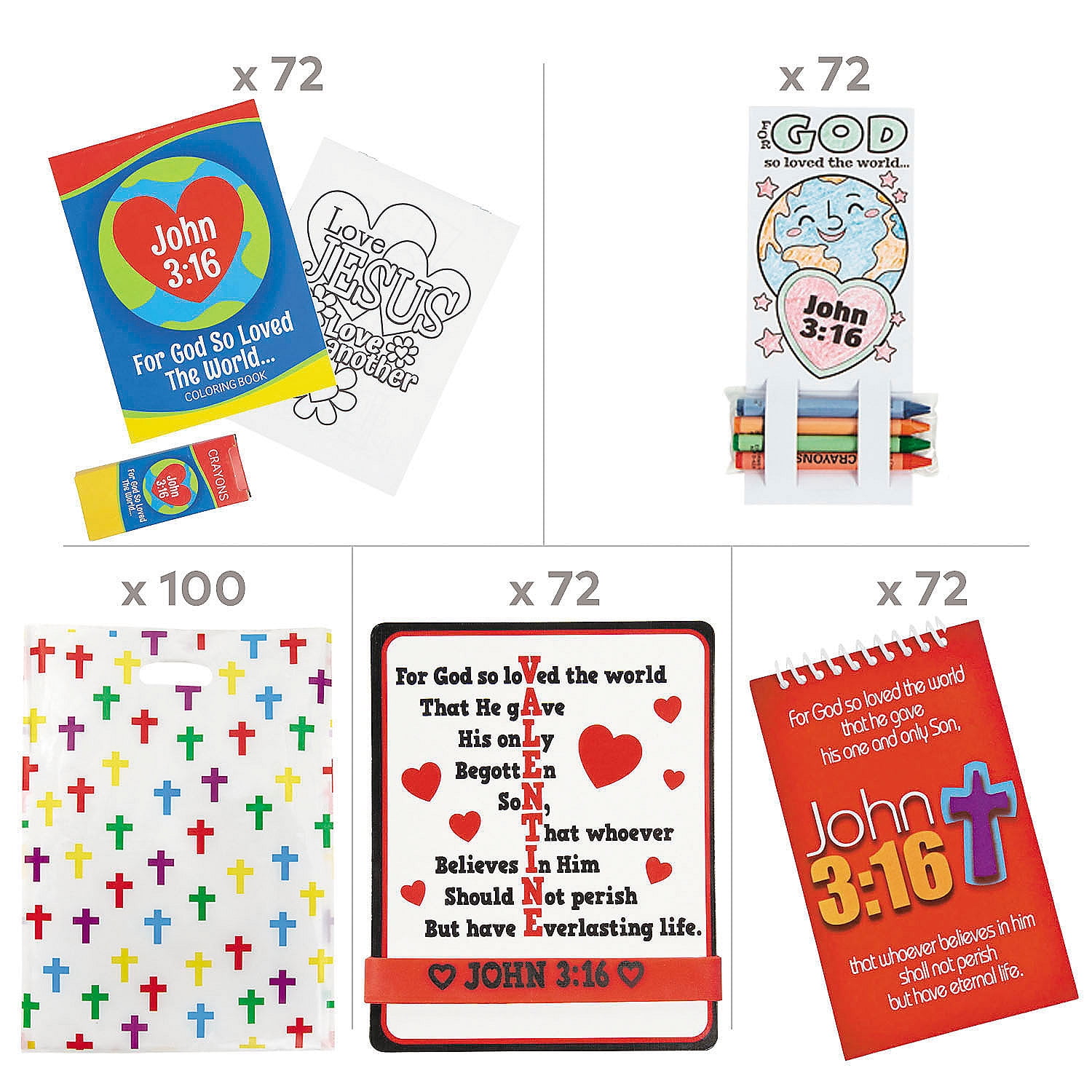 John 3:16 Valentine Handout Kit Assortment May Vary - Walmart.com
