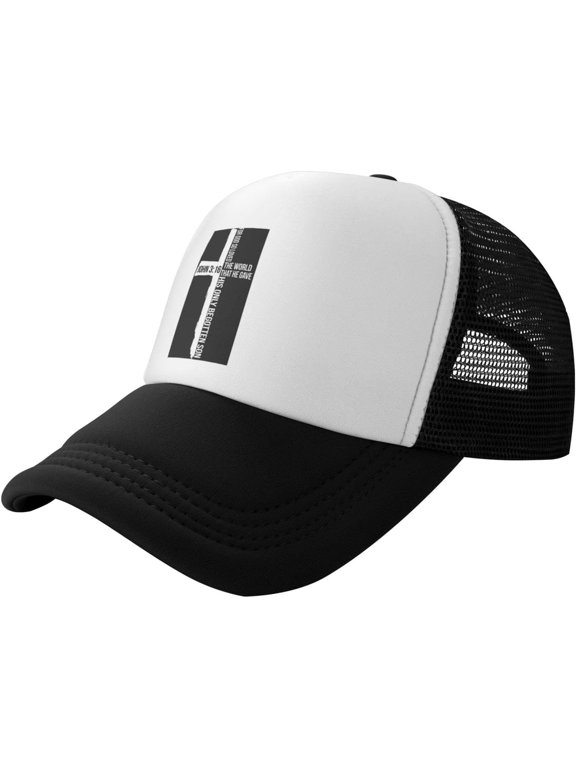 John 3:16 for God So Loved The World Cross, Christian, Faith Trucker Hat Men Baseball Cap Women Dad Hat Ball Hat