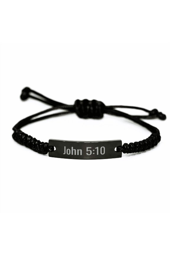 John 5 10 Bracelet John 5:10 Gift Bible Verse Scripture Stainless Steel Bracelet