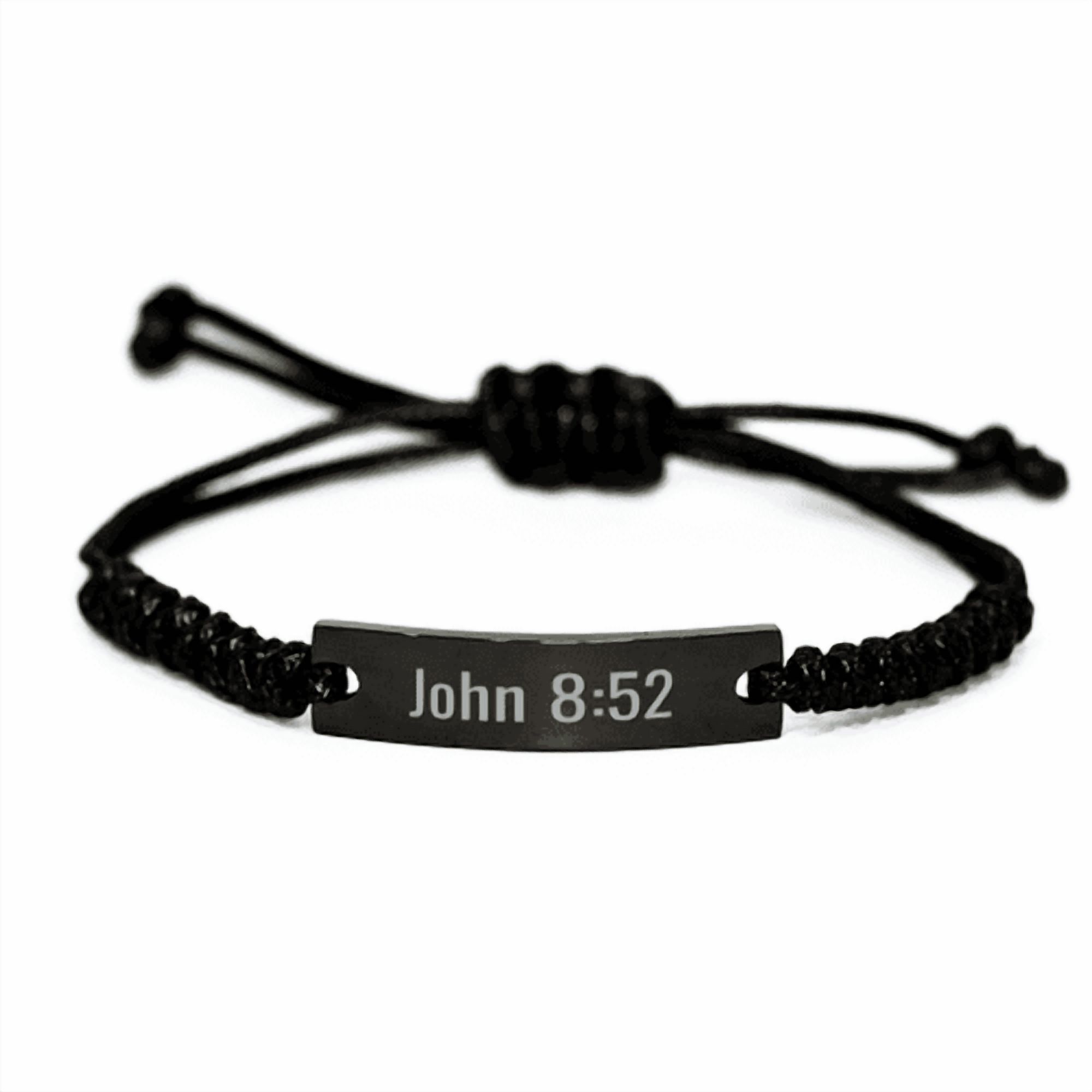 John 8 52 Bracelet John 8:52 Gift Bible Verse Scripture Stainless Steel ...